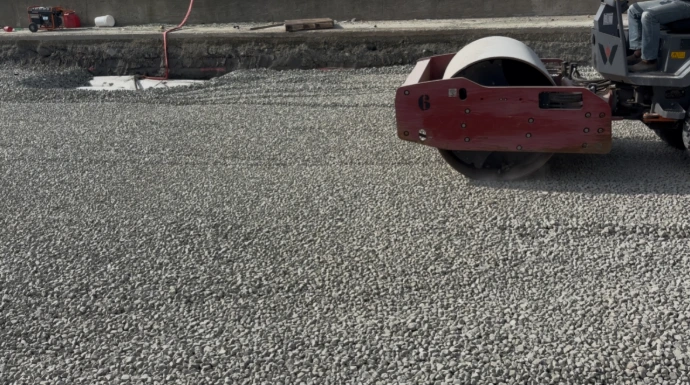 Enviro-Rock installed on a roadway and embankment project