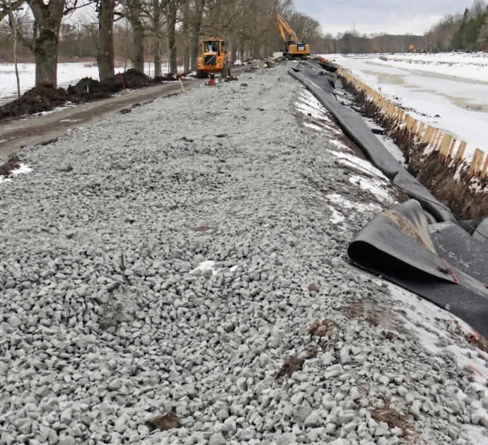 Enviro-Rock installed as lightweight residential backfill
